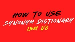 How to Use Synonym Dictionary