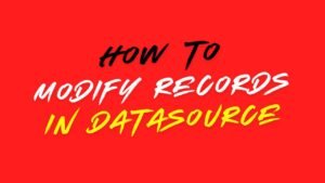 How to modify records in Datasource