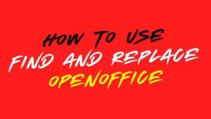 How to use Find and Replace openoffice