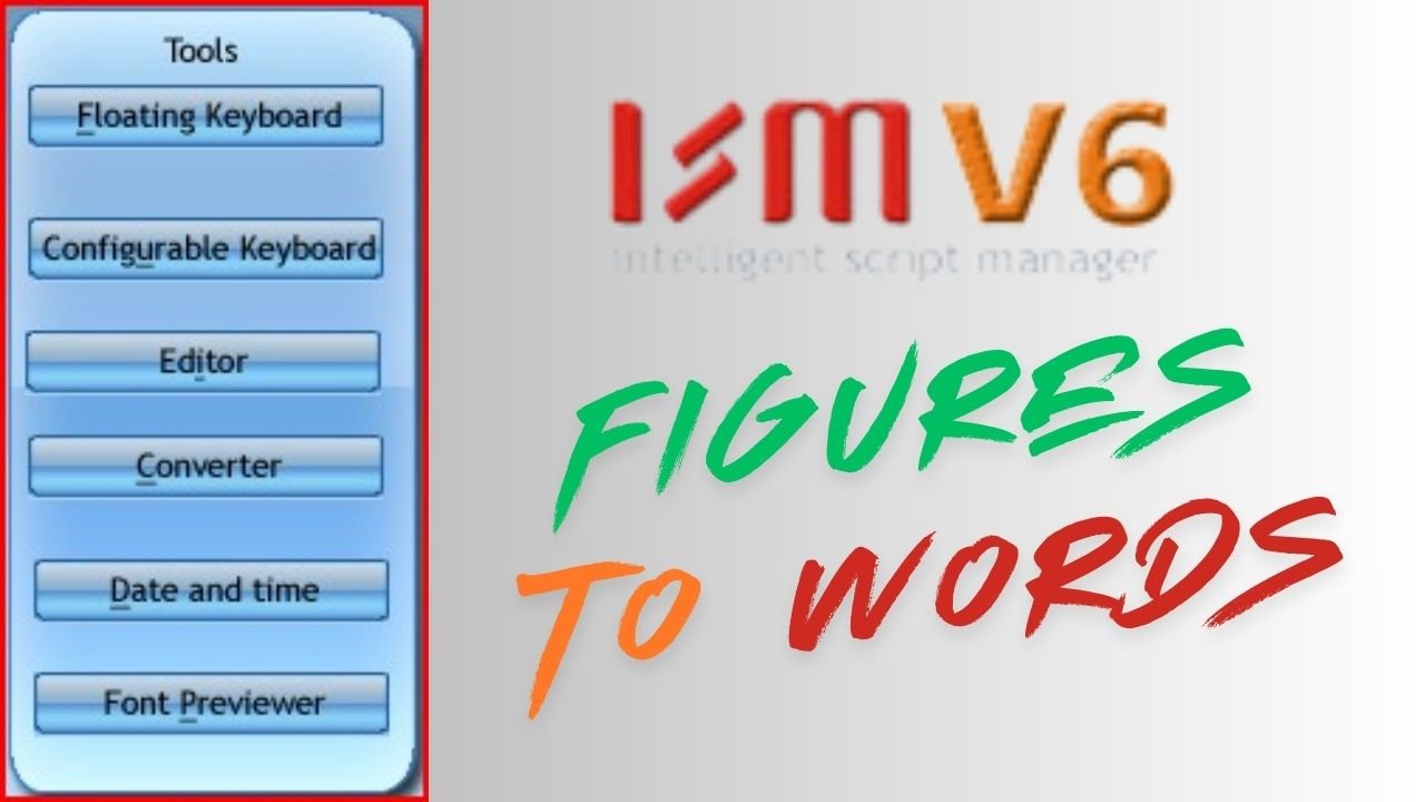 ISM V6 Figures to Words