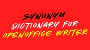 Synonym Dictionary for OpenOffice Writer